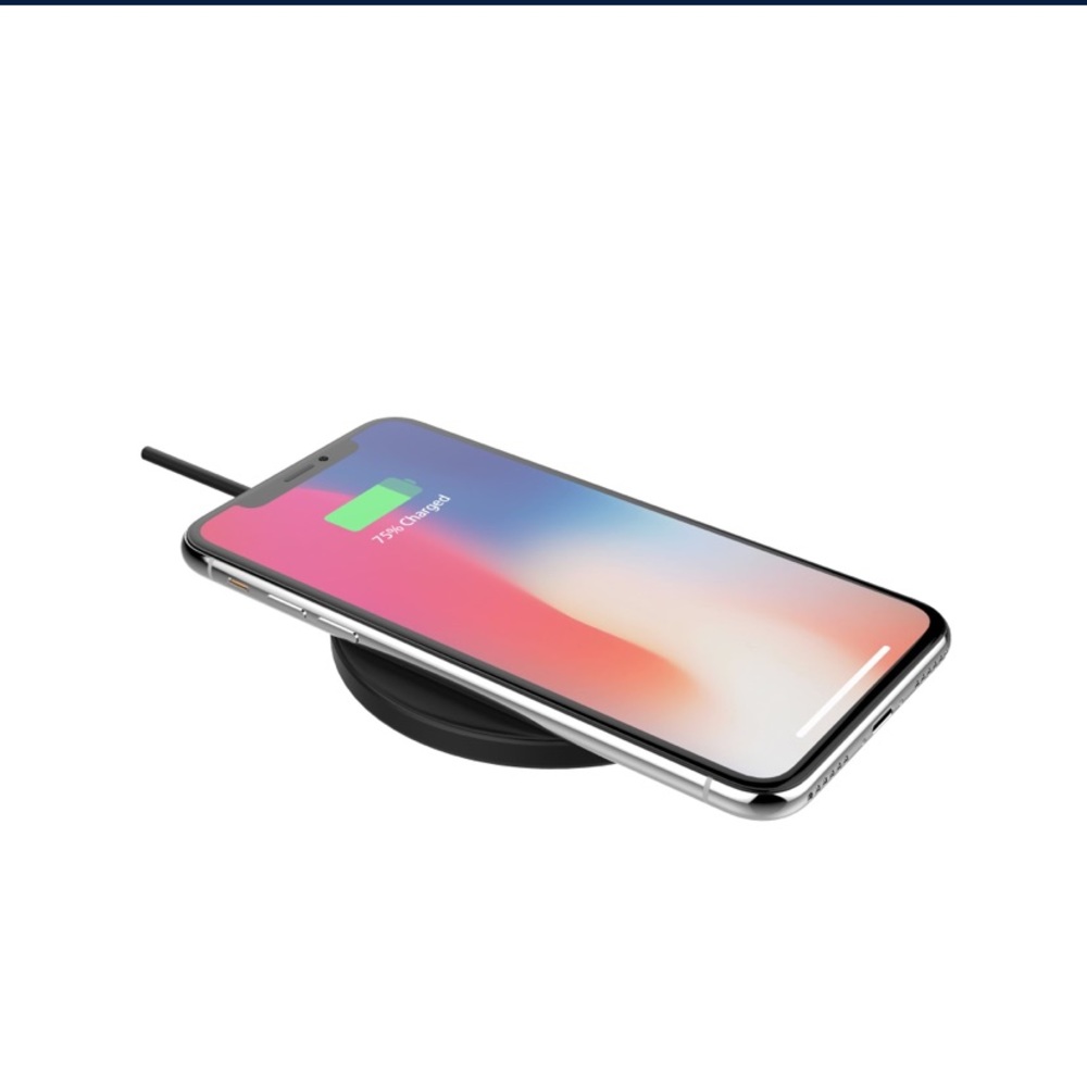 onn. 5W Wireless Charging Pad, Black,Brand New